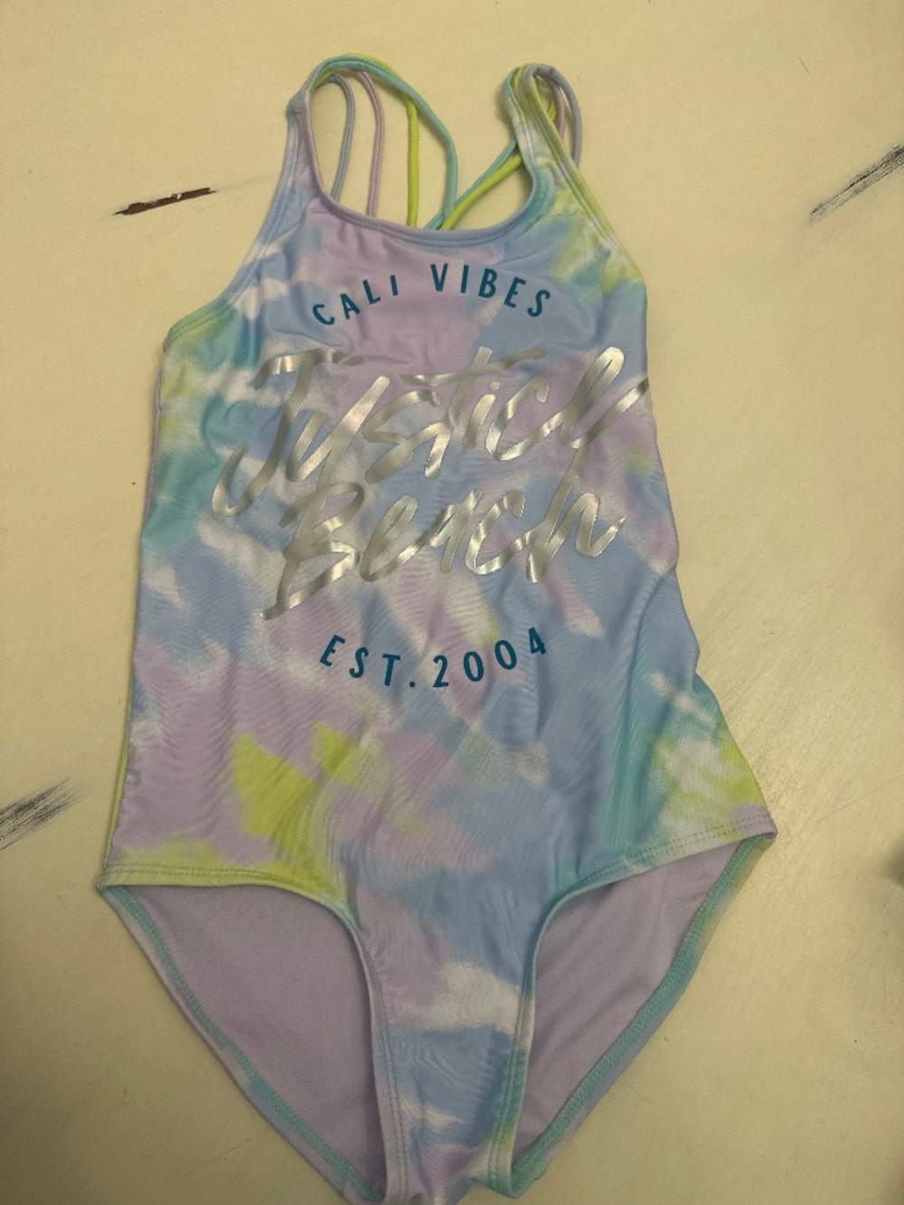 Justice “Cali Vibes Justice Beach” One Piece Swimsuit Girls Size 12/14